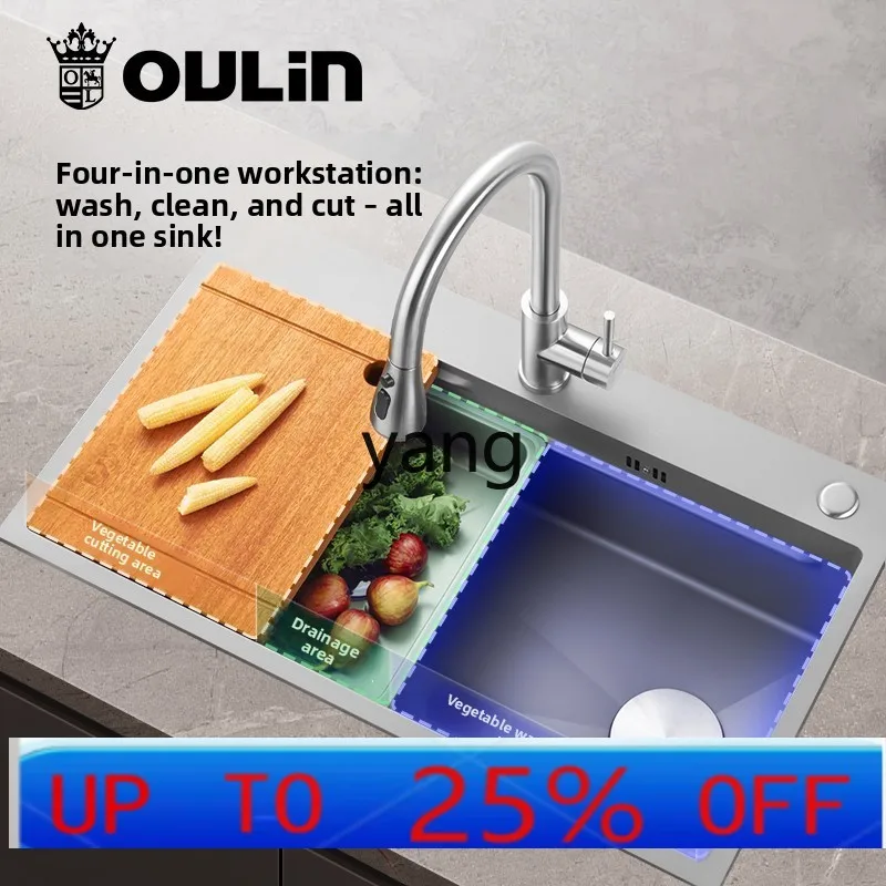 

LMM304 stainless steel handmade nano sink ladder kitchen large single sink