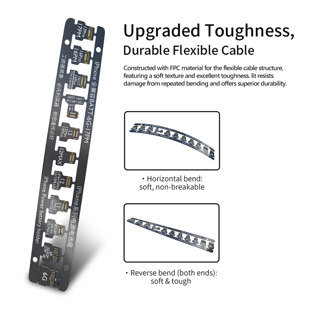 완롱 BATT FPC 플렉시블 파워 배터리 홀더는 아이폰 6G-17PM 수리용 파워 배터리 홀더 도구에 대해 DIY 납땜이 필요합니다.