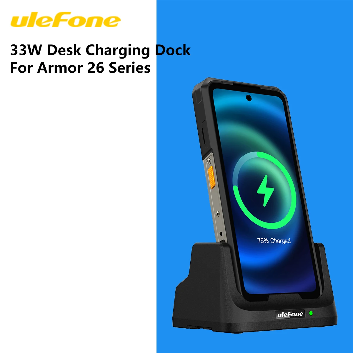 Imagem -02 - Doca de Carregamento de Mesa sem Fio para Ulefone Power Armor 26 Series Celular Usb-c Tipo-c 33w