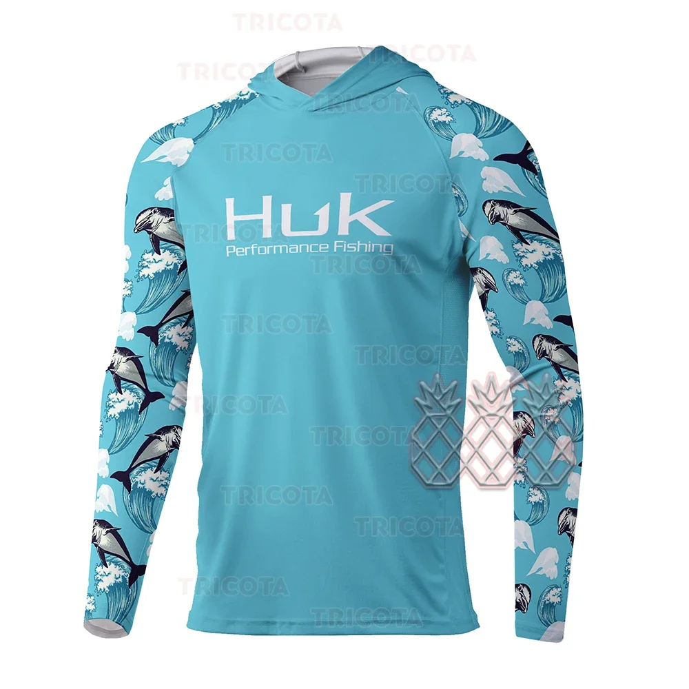 

HUK Performance Fishing Clothing Men Long Sleeve Uv Protection Breathable Fishing T-shirts Camisa De Pesca Fishing Hoodie Shirts