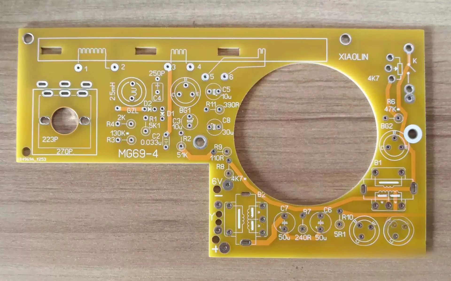 1Pc 69-4 Type AM FM Radio DIY PCB Circuit Board Bare Board For New 65 Large Case DIY Transistor Radio Kit Assembly