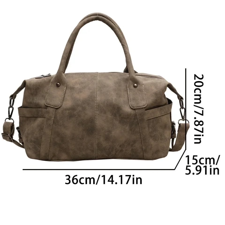 Retro Winter Suede Leather Shoulder Bags for Women Vintage High Quality Armpit Bag Female Crossbody Tote Bag Handbags Hot Sac - Image 5