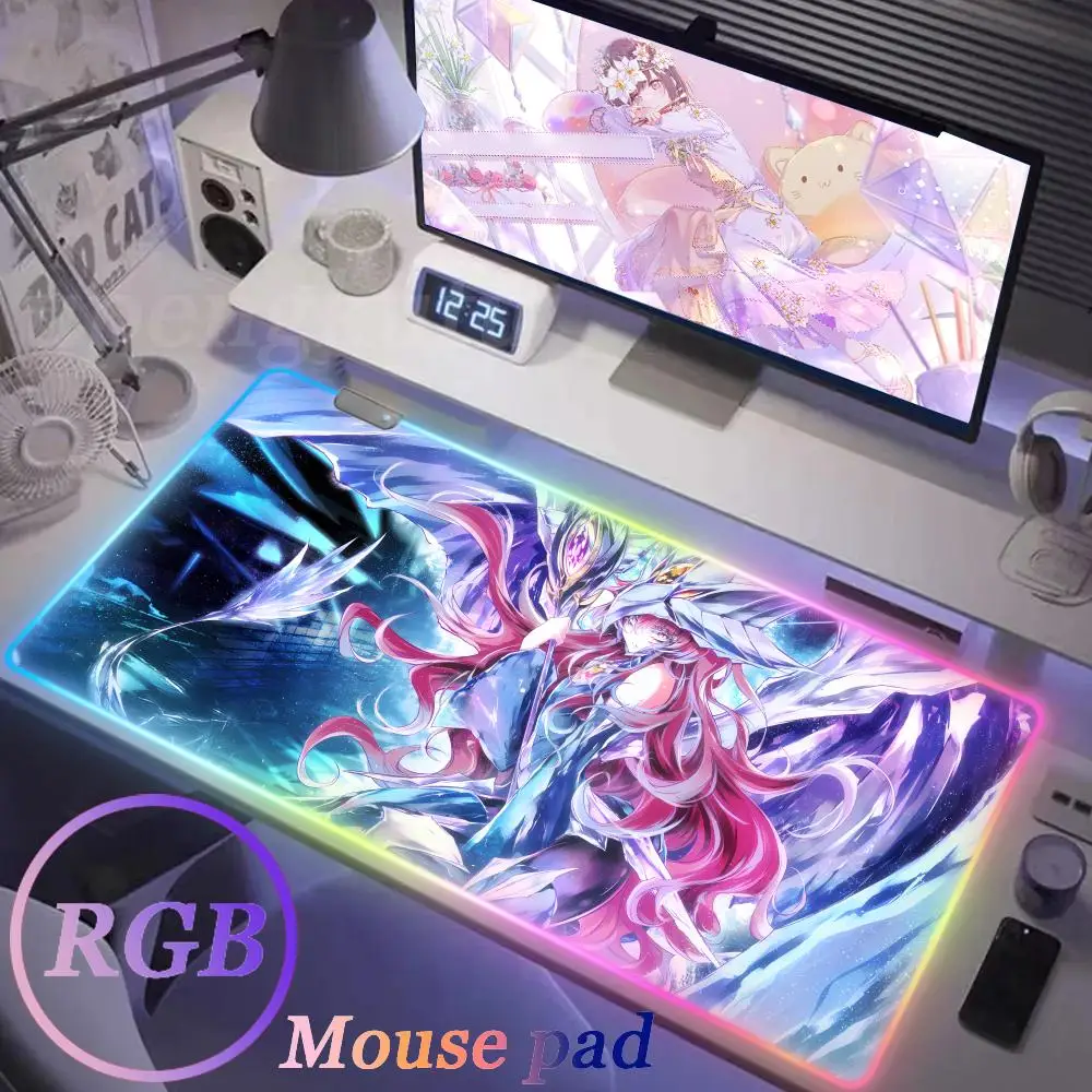 Mouse DIY AnimeYu_Gi_OhS games computer Anime figures Pad Cartoon Large Game 900x400 XXL RGB Setup Non-Slip Rubber Luminescence