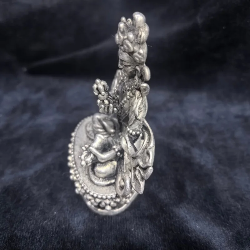 Wholesale Tibetan-style small Buddha figurines made of silver-plated white copper, including mini Buddha statues, Manjushri, Yel