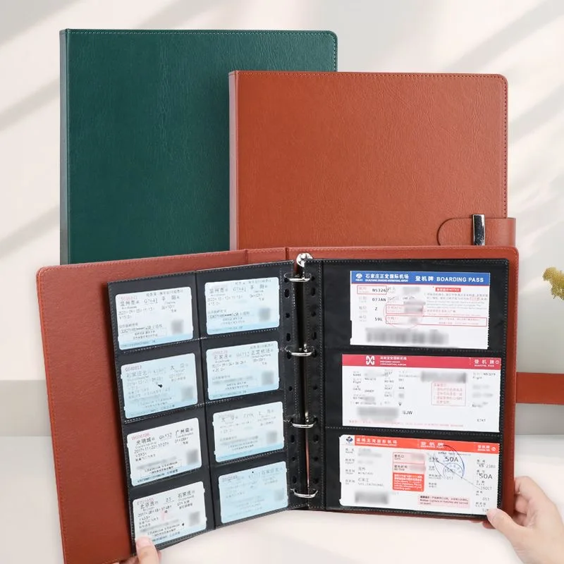 Coin Stamp Paper Money Binder Collection Album Book Coin Page Holder Stamp Collecting Binder Page Currency Banknote Sheets Black