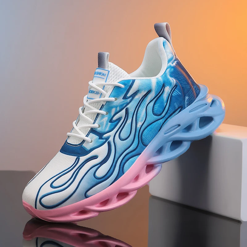 

Men's Running Shoes Road Walking Sneakers Summer Athletic Workout Gym Shoes Fashion Comfortable Gradient Sporty Footwears