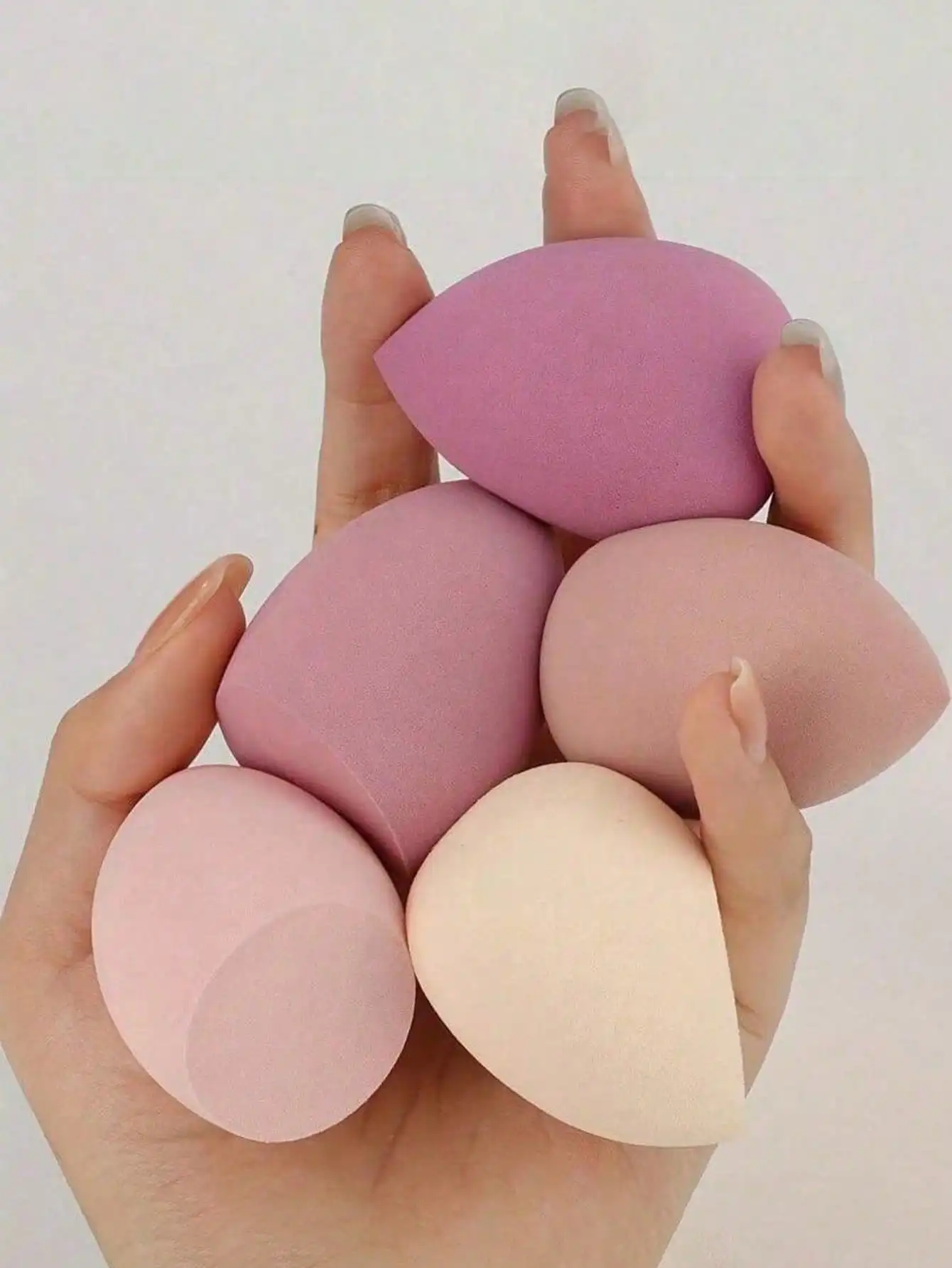 Set di spugne di bellezza senza lattice da 5 pezzi: doppio uso bagnato e asciutto, perfetto per il trucco della base impeccabile, ottimo rapporto qualità-prezzo