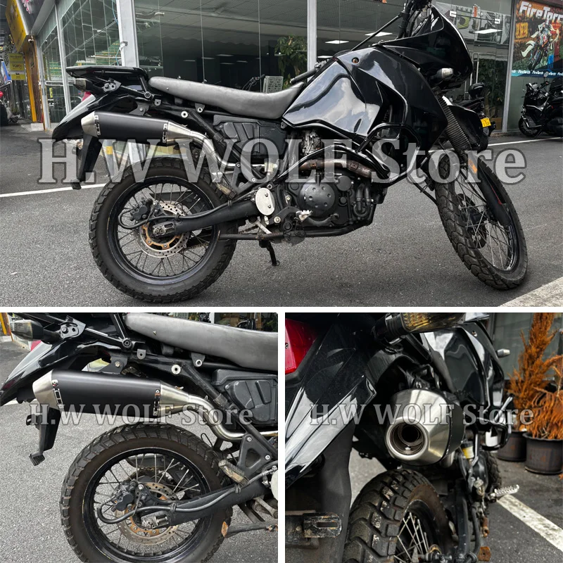Slip On For KAWASAKI KLR650 A E S Camo Traveler ABS 2008-2026 Motorcycle Exhaust System Moto Muffler Middle Pipe Tail DB Killer