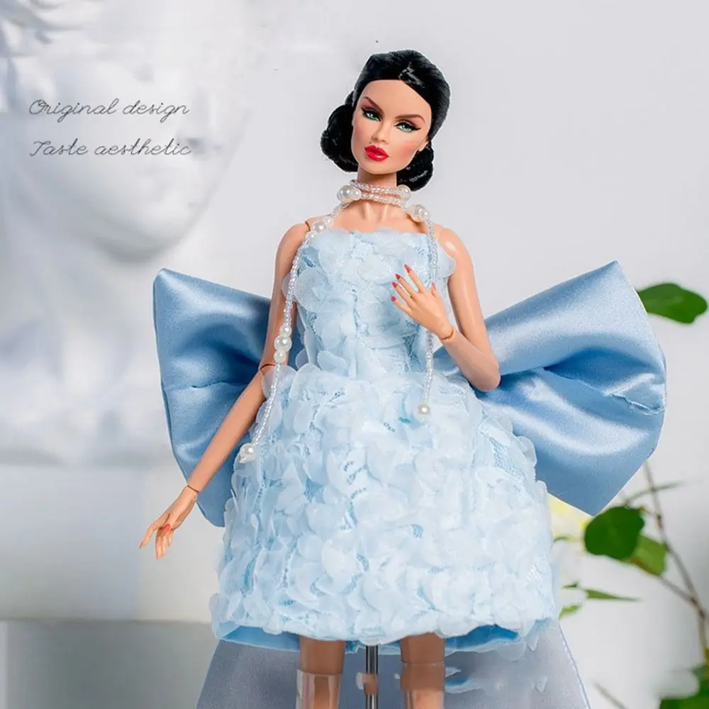 European Fashion Doll Supermodel Blue Dress Embroidery Luxurly 8 Styles Doll Clothes Suit Doll Princess Dress