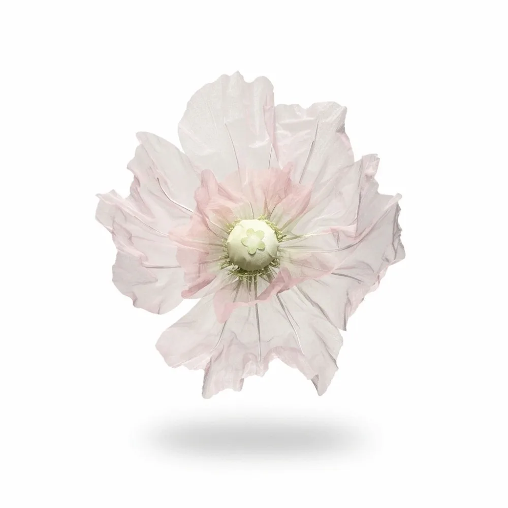 

Single Flower Head Simulated Flower Large Poppy Beautiful Decoration Silk Screen Flower Stand Props Silk Mesh Yarn