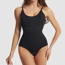 Women Shapewear stree jumpsuit with Adjustable Strap Body Shaper BodySuit for Belly Control