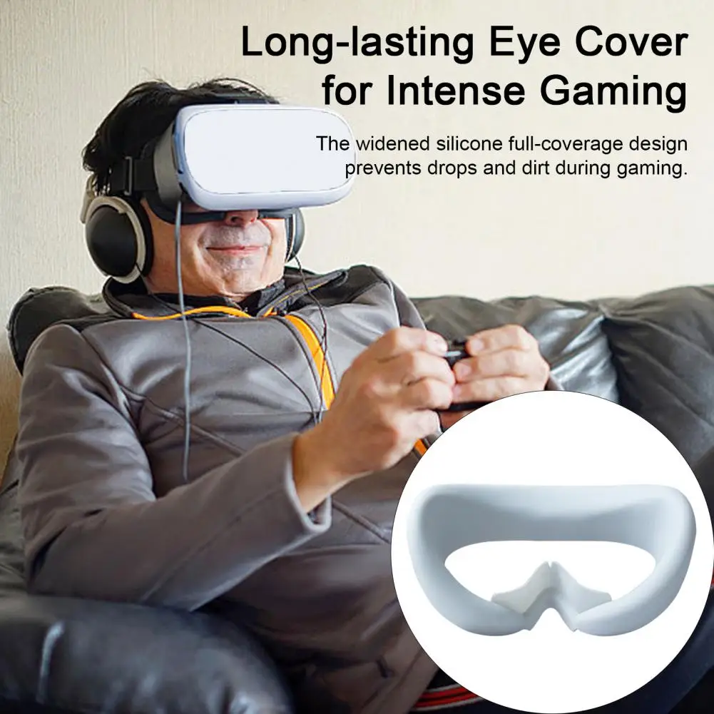 Durable Eye Cover for Vr Headset High Toughness Silicone Vr Headset Eye Cover Comfortable Sweat proof Protective for 4