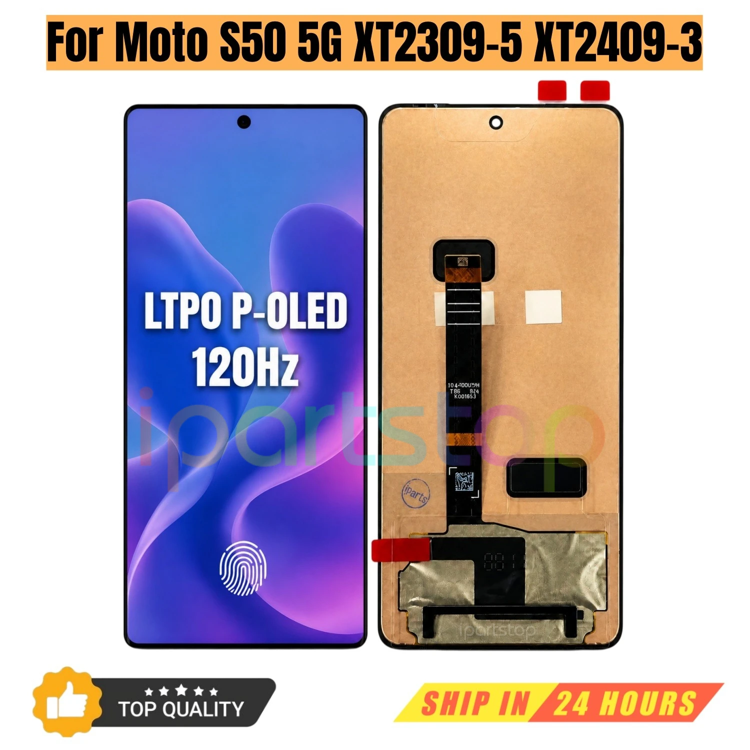 iParts Replacement Display for Motorola Moto S50 5G XT2309-5 XT2409-3 120Hz LTPO P-OLED Touch Screen Assembly OEM Repair Parts