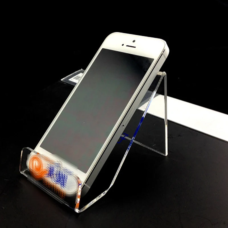 Transparent Acrylic Mobile Phone Display Stand Counter Mobile Phone Display Base Bracket Desktop Mobile Phone Lazy Bracket