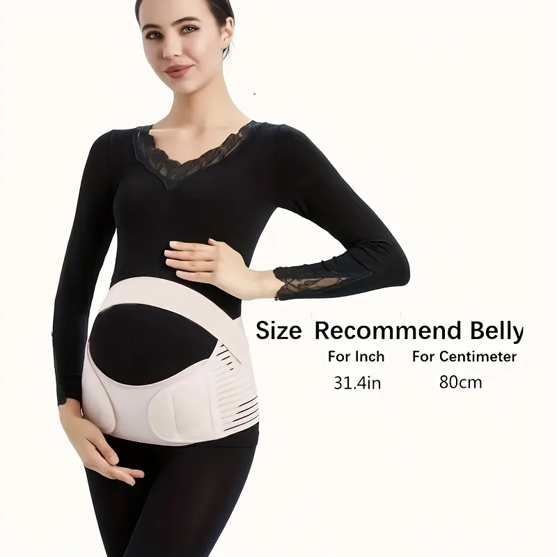 Women's Maternity Solid Belly Support Belt, Alleviate Back, Pelvic, Hip Pain