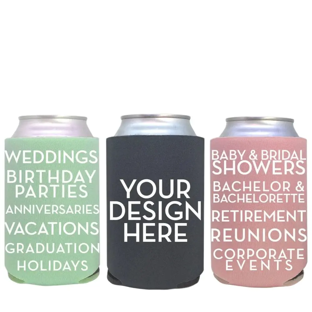 

custom can coolers / wedding favor / personalized can coolers / design your own / customized party favors for any occasion / dri