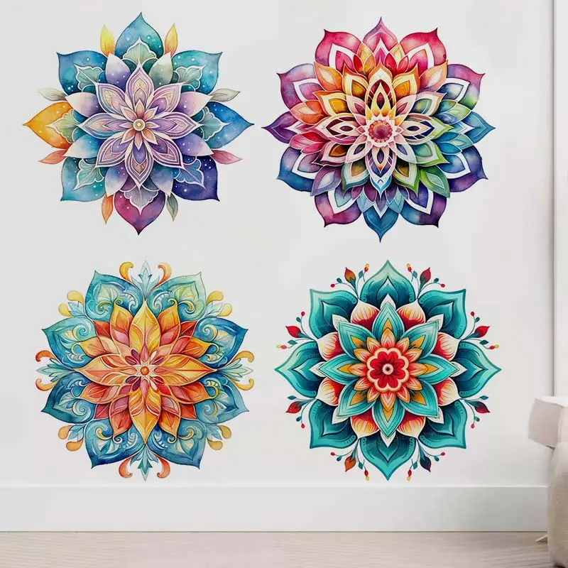 Mandala Naklejka Ścienna Fototapeta Łazienka Toaleta Wystrój Salon Szafka Lodówka Dekoracja Domu Naklejki S389