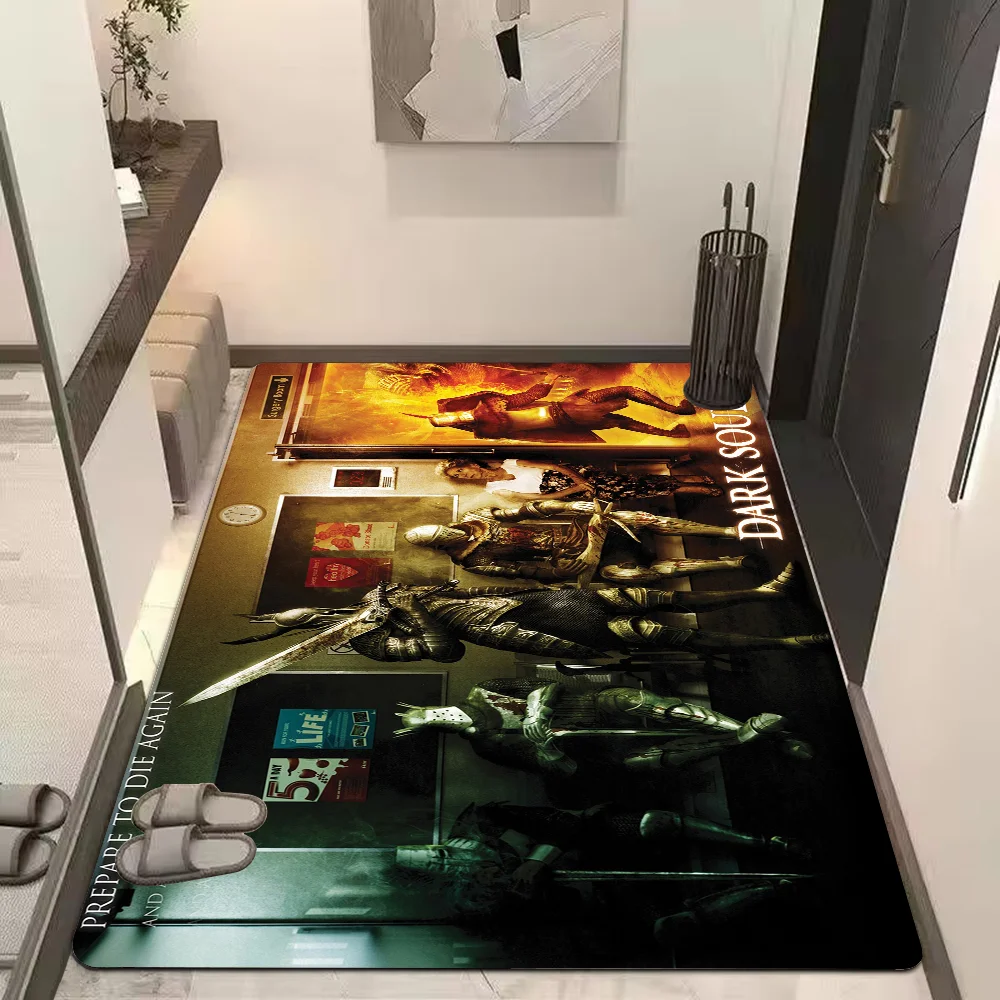 Game D-Dark Souls Floor Mat INS Style Soft Bedroom Floor House Laundry Room Mat Anti-skid Household Carpets