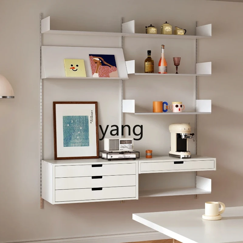 LTT Wall Hanging Shelf Living Room Wall Storage Shelf Open Laminate Dining Side Bookshelf