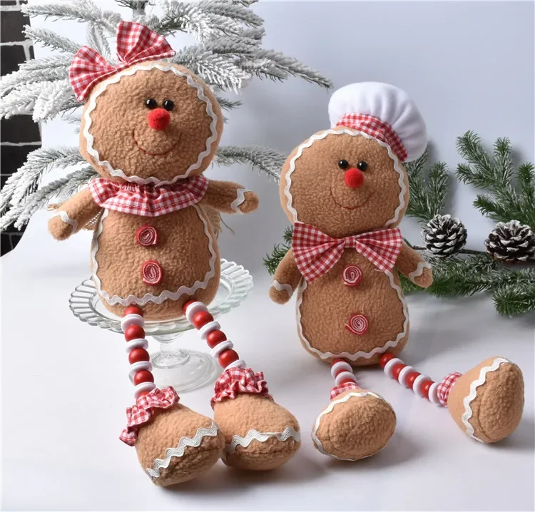 

Christmas gingerbread man decorates Christmas cakes, window decorations, cloth art, and props set