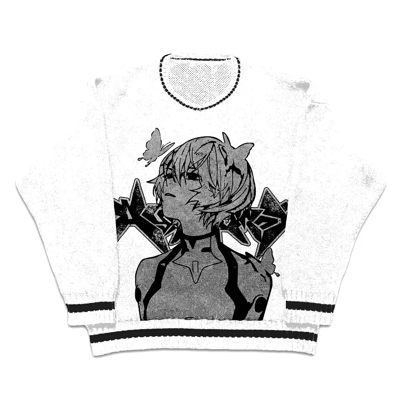 Europe and America new round neck anime animation printing trend lazy fashion men and women winter sweater wholesale