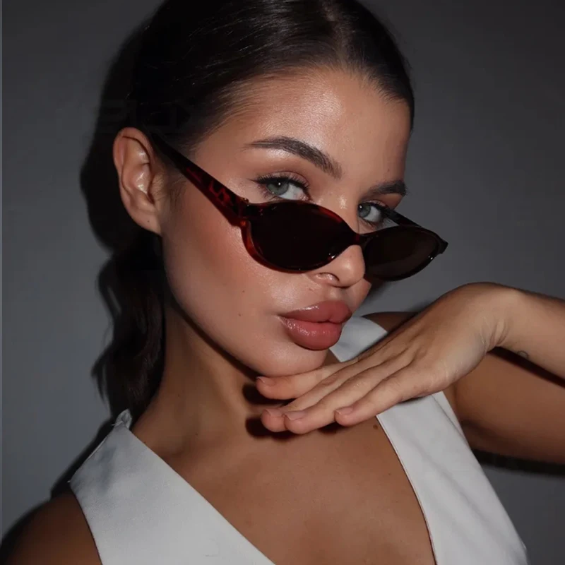 Protective Glasses 1/4pcs New Small Frame Elliptical Sunglasses Female Multi Color Frame Glasses Casual Design UV400 Sun Glasses