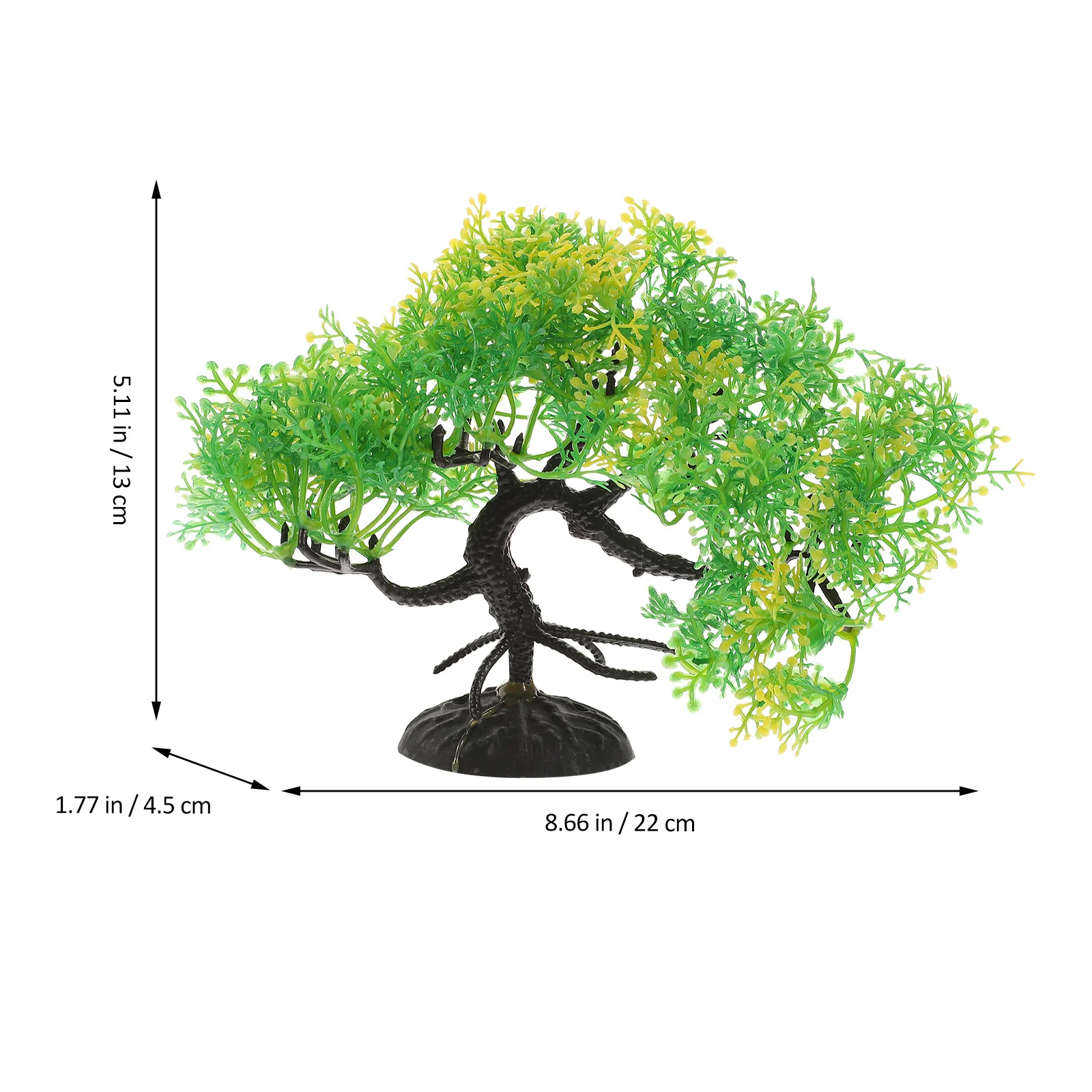 2 pezzi di albero di pino artificiale per acquario bonsai per decorazioni per acquari piante d'acqua realistiche in plastica sicure per acqua dolce salata