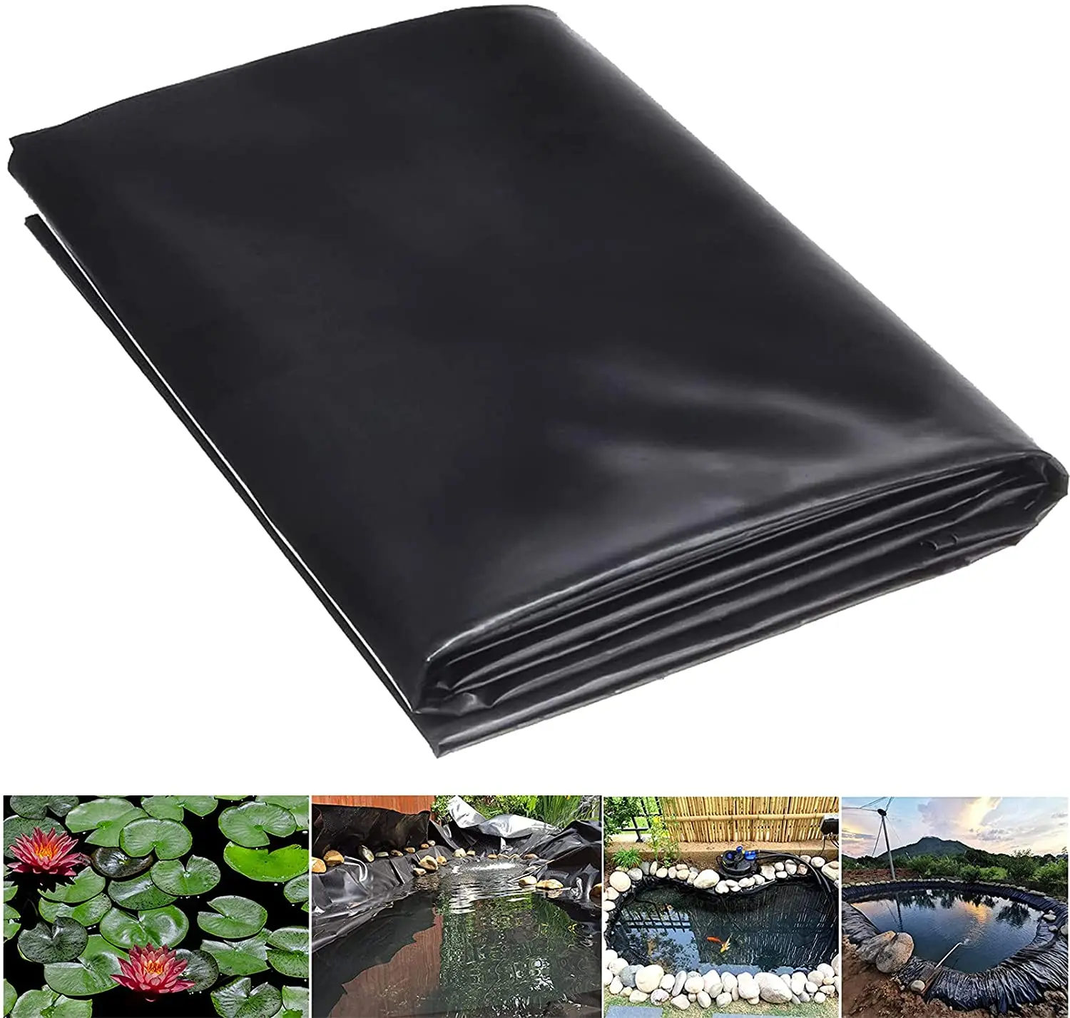 0.12mm Thicknes Waterproof Liner Film HDPE Fish Pond Liner Pool Protection Liner Landscaping Aquaculture Landscaping Anti-seepag