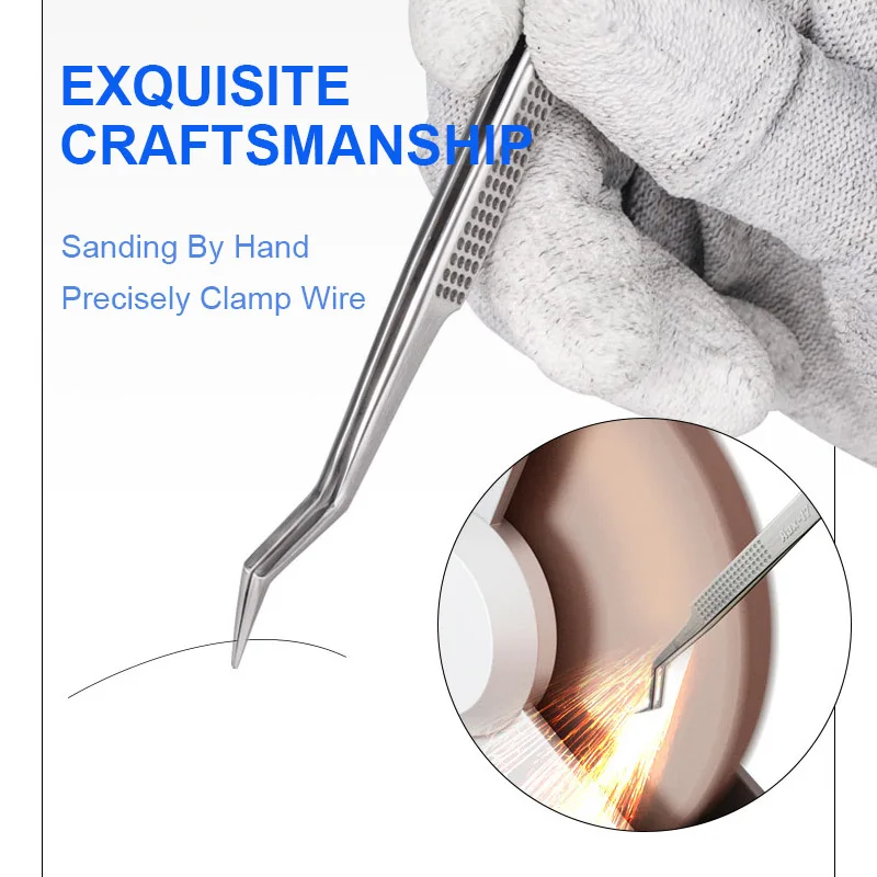 ช่าง Aax-17 ชิปแหนบป้องกันการกัดกร่อนสแตนเลสสตีลกระโดดลวดหนีบสําหรับบัดกรีและชิป IC ซ่อมแหนบ