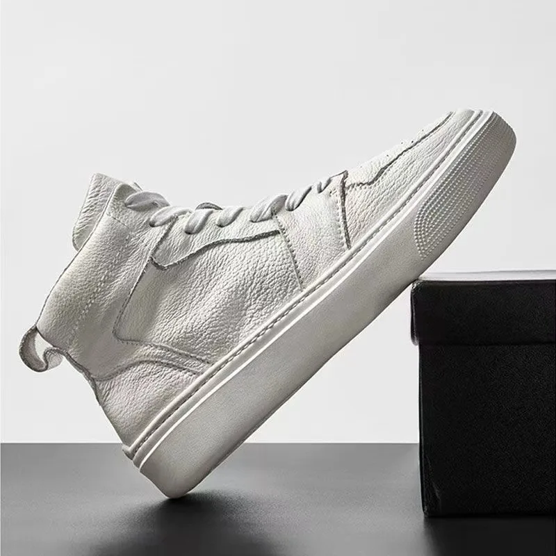 Men's shoes autumn new trend white shoes Korean version versatile shoes Men's thick soled casual board shoes