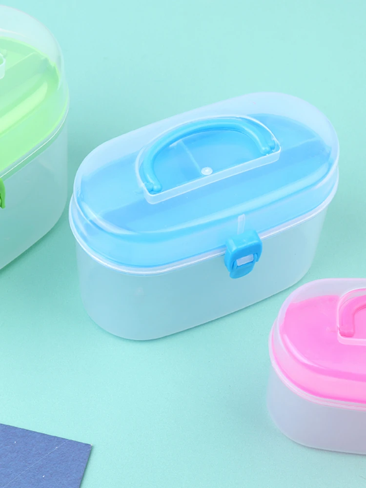 Plastic Transparent Storage Box For Sewing Embroidery Tools Organizer Case Nail Art Battery Screw Case Beads Container