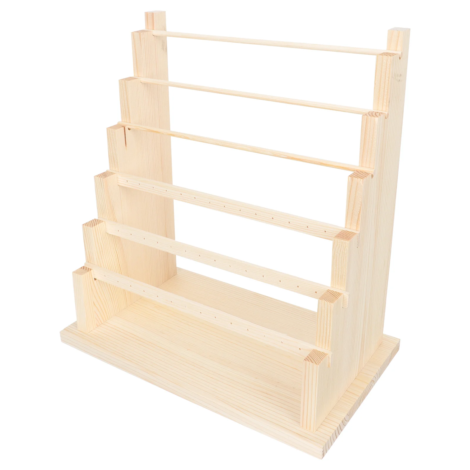 Detachable Wooden Jewelry Display Stand Multi-Layer Rack Sturdy Organizer Elegant Storage Ring Earring Bracelet Holder