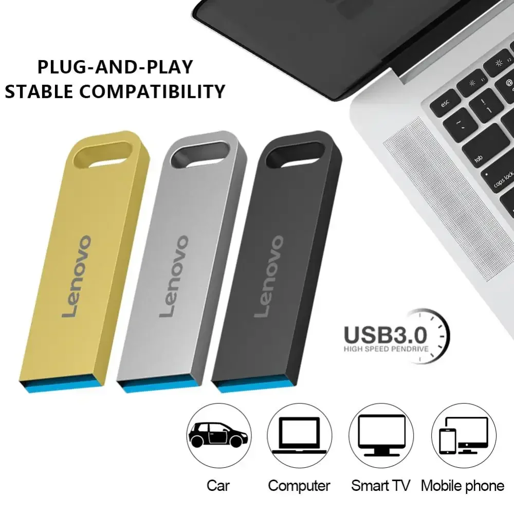 Lenovo 2TB Usb 3.0 Flash Drives High Speed Metal Pendrive 1TB 512GB 256GB Portable Usb Drive Waterproof Memoria Usb Flash Disk