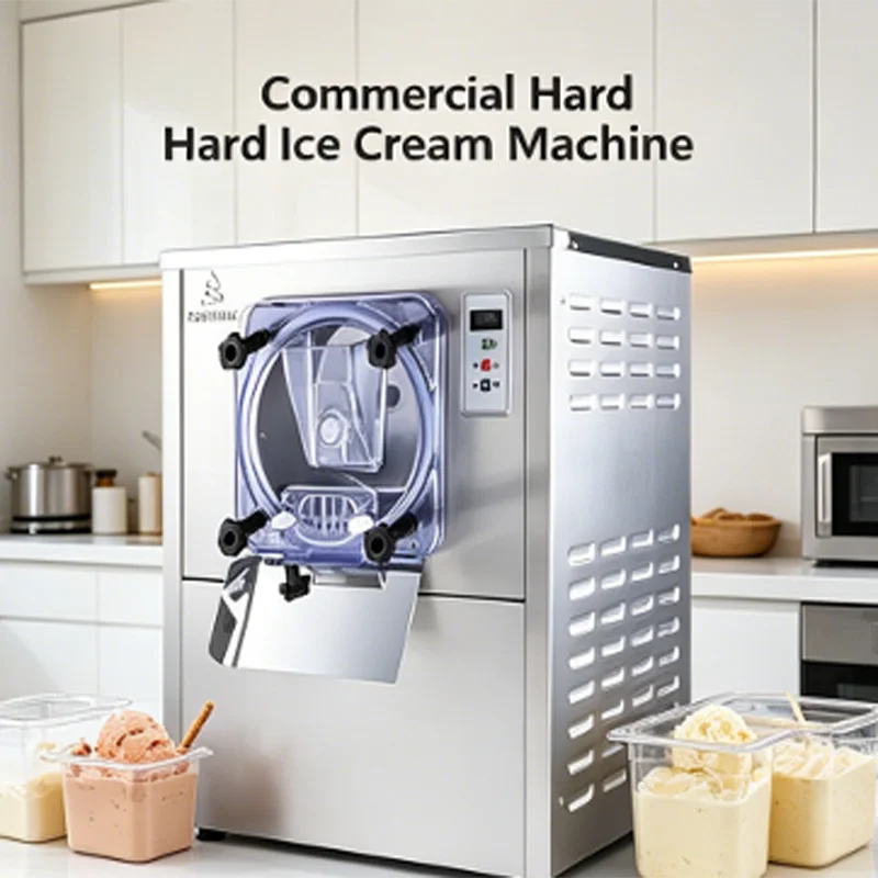 Commercial Hard Ice Cream Machine for Gelato Sundae Vertical High Power Large Capacity Food Processing