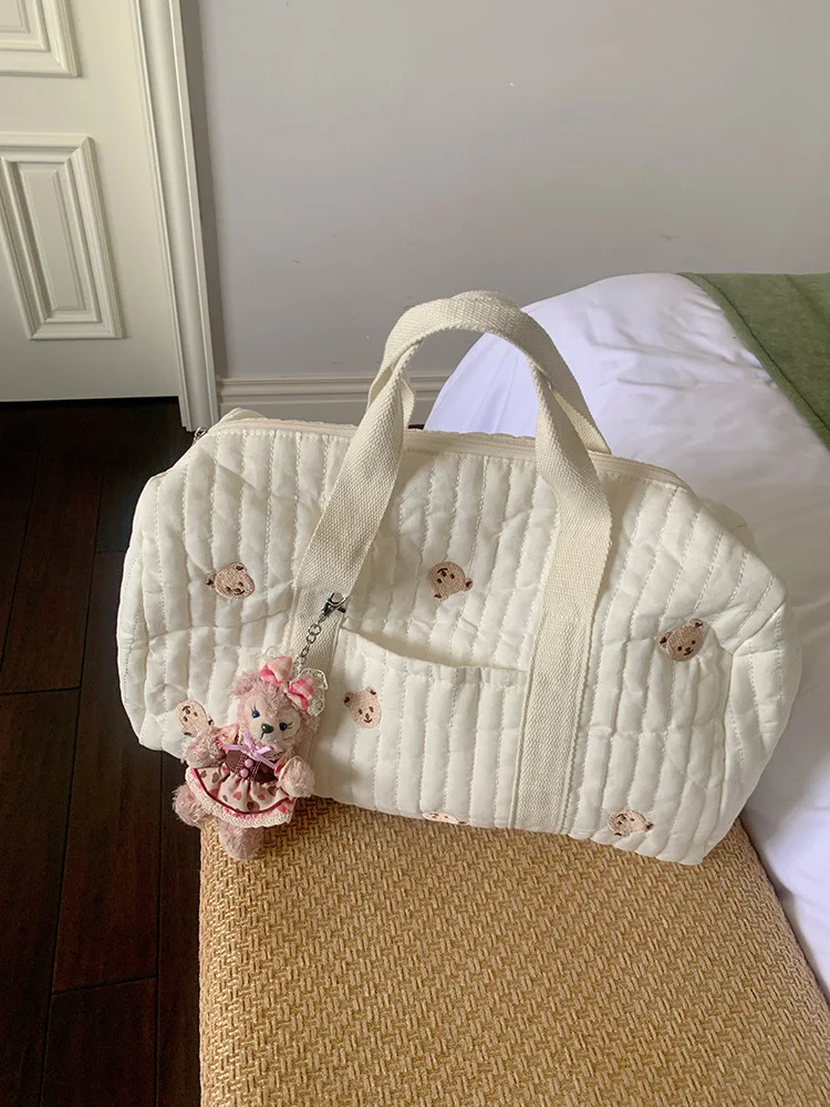 

CGCBAG Корейская модная дизайнерская сумка с вышивкой, женская сумка на плечо большой вместимости, простая женская сумка-тоут люксового бренда для поездок на работу