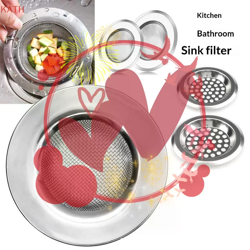 2Pcs Kitchen Sink Filter Stainless Steel Mesh Sink Strainer Filter Sewer Mesh Strainers Drain Hole Filter Trap Keep Your Bathtub