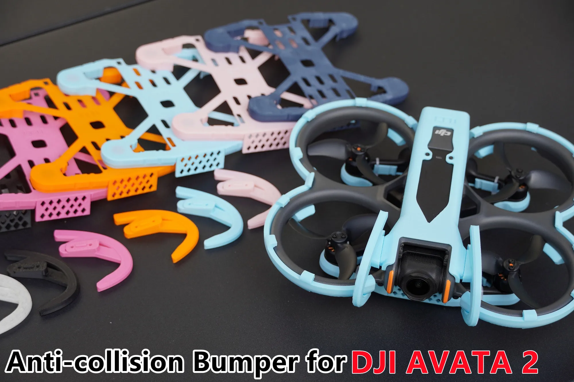 SAMTN Protección de Hélice para DJI Avata 2, Parachoques Protector Anticolisión a Prueba de Golpes para Hélice, Color Naranja