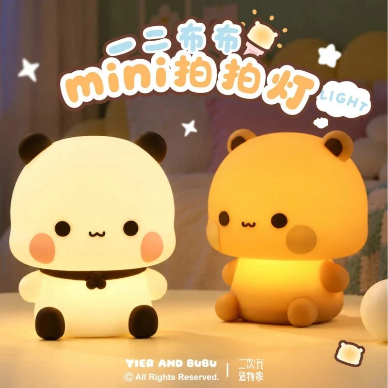 Cute Panda Bear Silicone Night, Light LED Tap Control Rechargeable, Bedroom Atmosphere Lamp Kawaii Toy, Birthday Gift For Kids