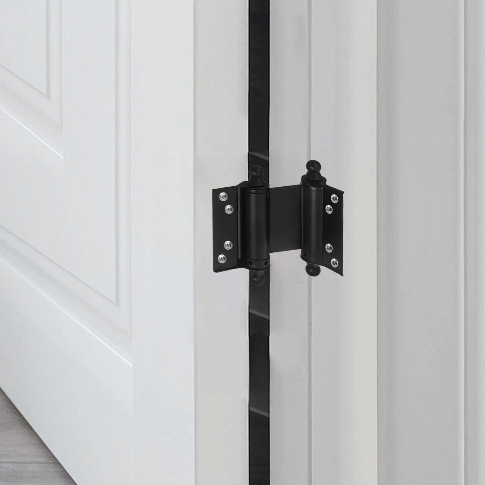 

4Pcs Stainless Steel Double Spring Door Hinges Heavy Duty Automatic Self Closing Hinges for Cabinets Gates Interior Exterior