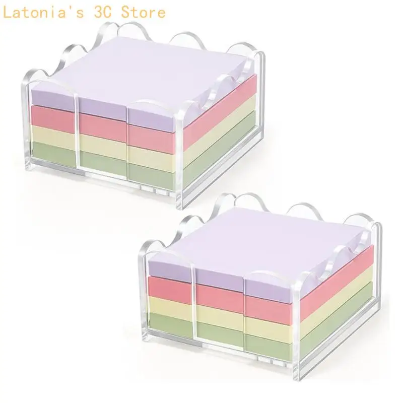 Desk Sticky Note Organizers Holders Box with Clear Acrylic Memos Holders Design X3UB