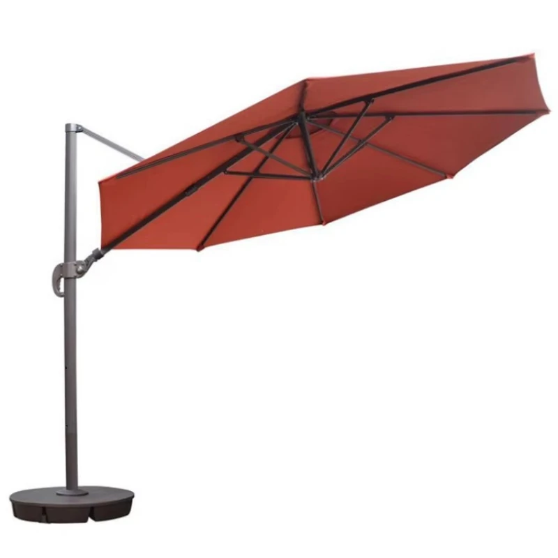 Summer classic retro style outdoor leisure umbrella with base