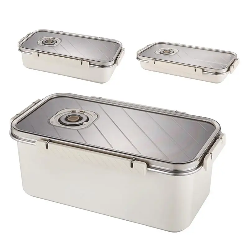 Stainless Steel Dumpling Box Refrigerator Food Container Freezer Organizer Stainless Steel Fruit Bin With Lid Kitchen Accessory