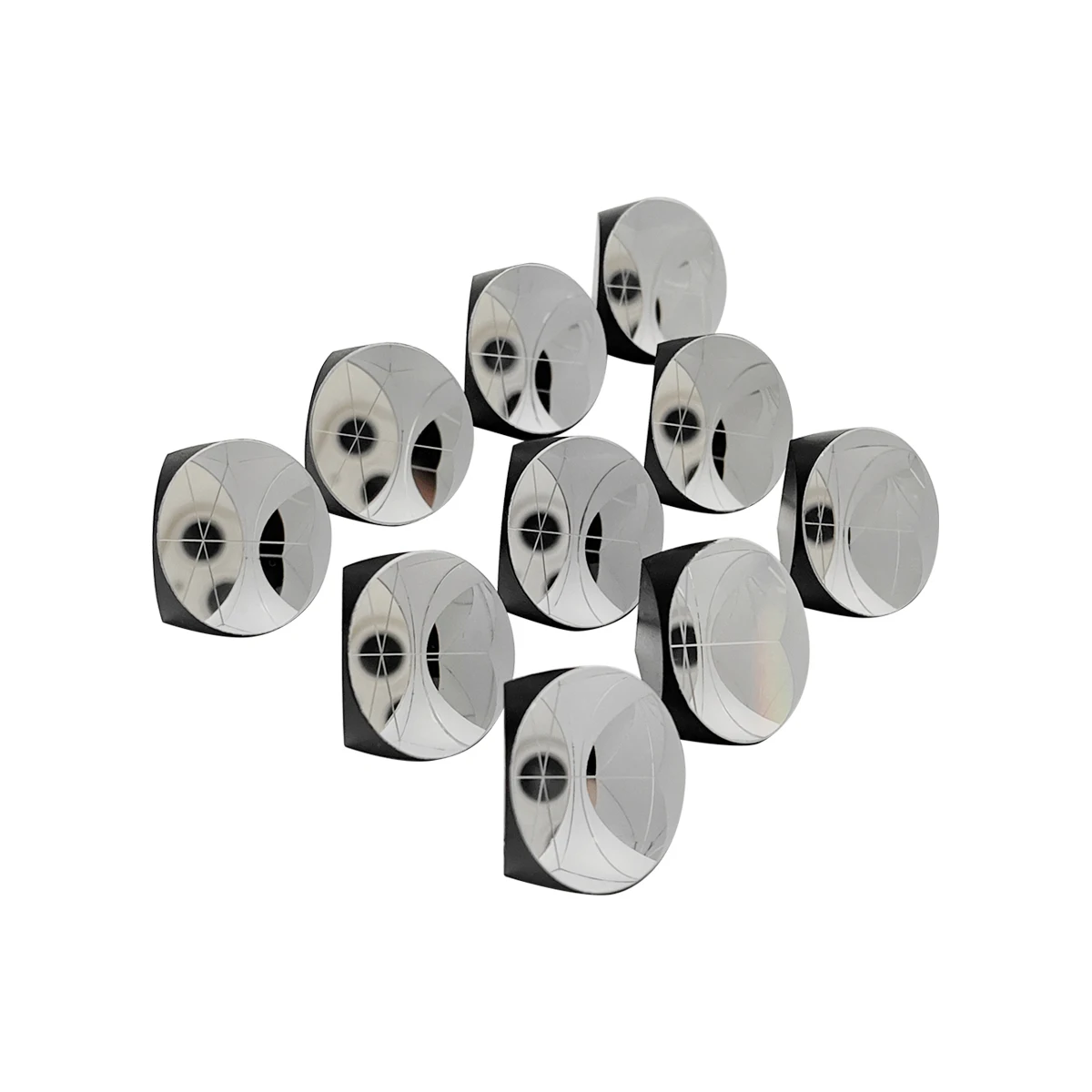 Imagem -03 - Prata Revestido Corner Cube Trihedral Reflector Arc Secs Return Beam Prism Diâmetro 25.4 mm 10 Pcs