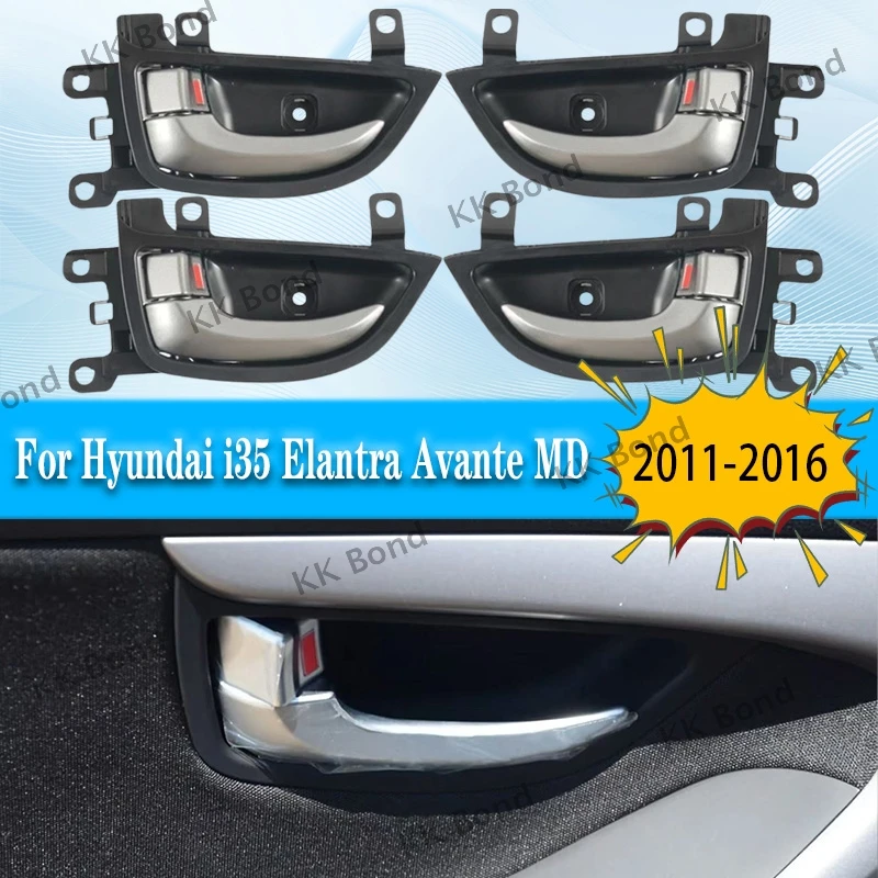 

A Set For Hyundai i35 Elantra Avante MD 2011~2016 82610-3X000 82620-3X000 Gray Left Right Car Interior Door Handle