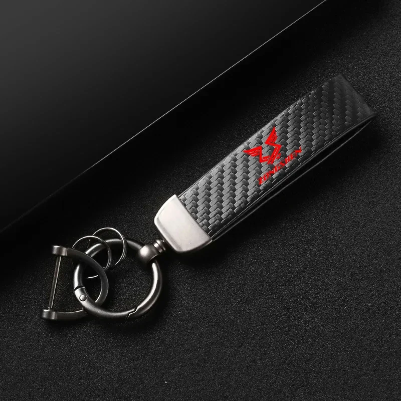 1PCS Leather Carbon Fiber Motorcycle Key Chains KeyChain For zongshen Keychain Keyring Lanyard Chain Key Rings Key Chains