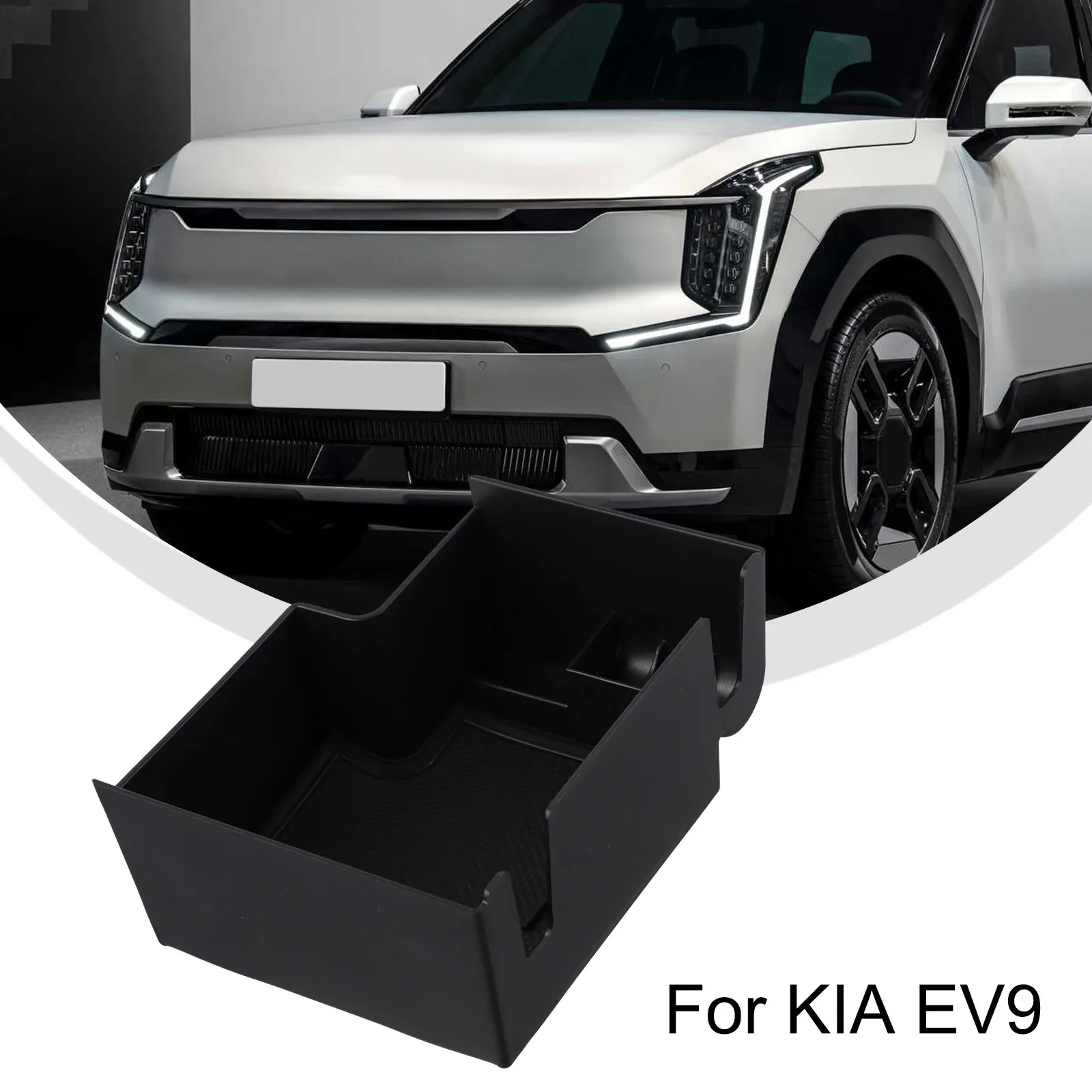 Interior Center Console Armrest Box Storage Tidying Organizer Tray Armrest Box Storage Box Water Cup Holder Special For Kia EV9