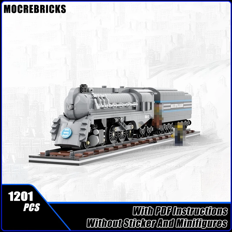 

MOC US Railways City Passenger Express Train Building Blocks Assembly Model Creative DIY Senior Bricks Toys Gifts