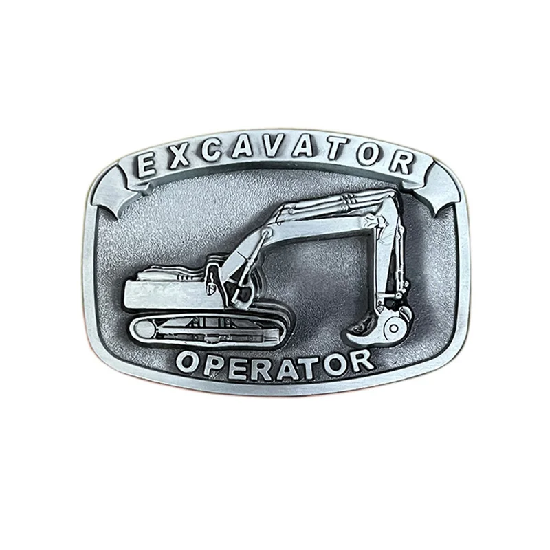 

Excavator belt buckle Western style