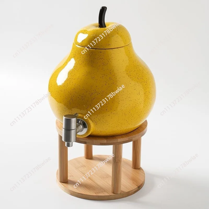 Cooling pot with faucet pear cute water set large capacity heat resistant cola barrel family cold water pot