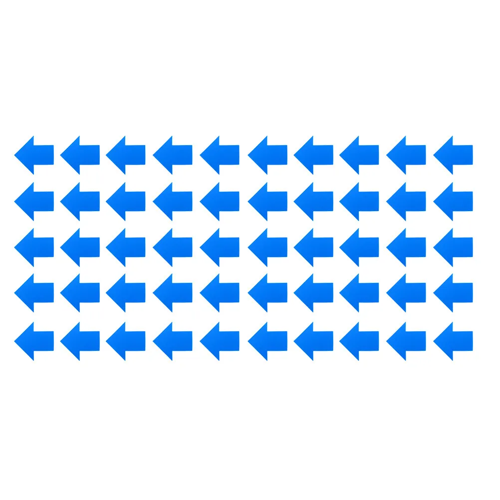 

50Pcs Directional Floor Stickers Water Uv Tear Resistant Easy Clean Peel Stick for Entrances Walkways Windows